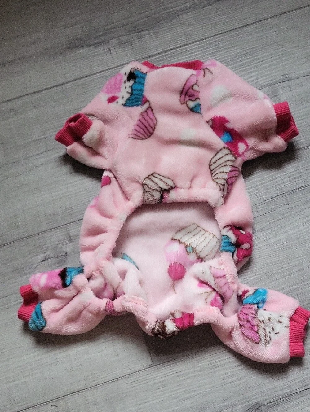 Warm Pink Cupcake Dog Onesie